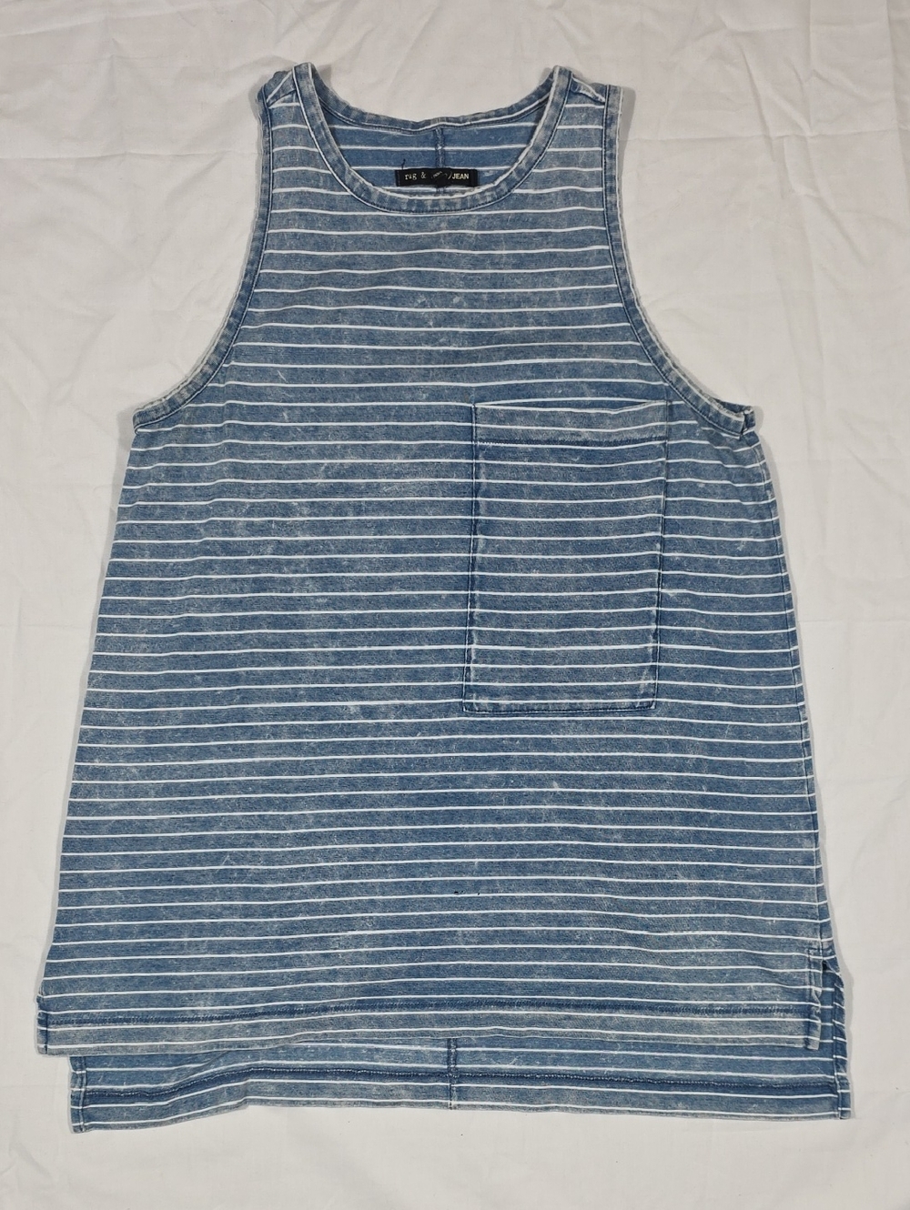rag & bone Blue and White Striped Tank Top - Picture 2 of 5